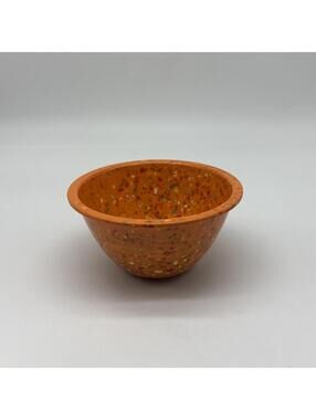 Zak! Designs 5.5 inch Confetti Melamine Bowls ORANGE Great Condition